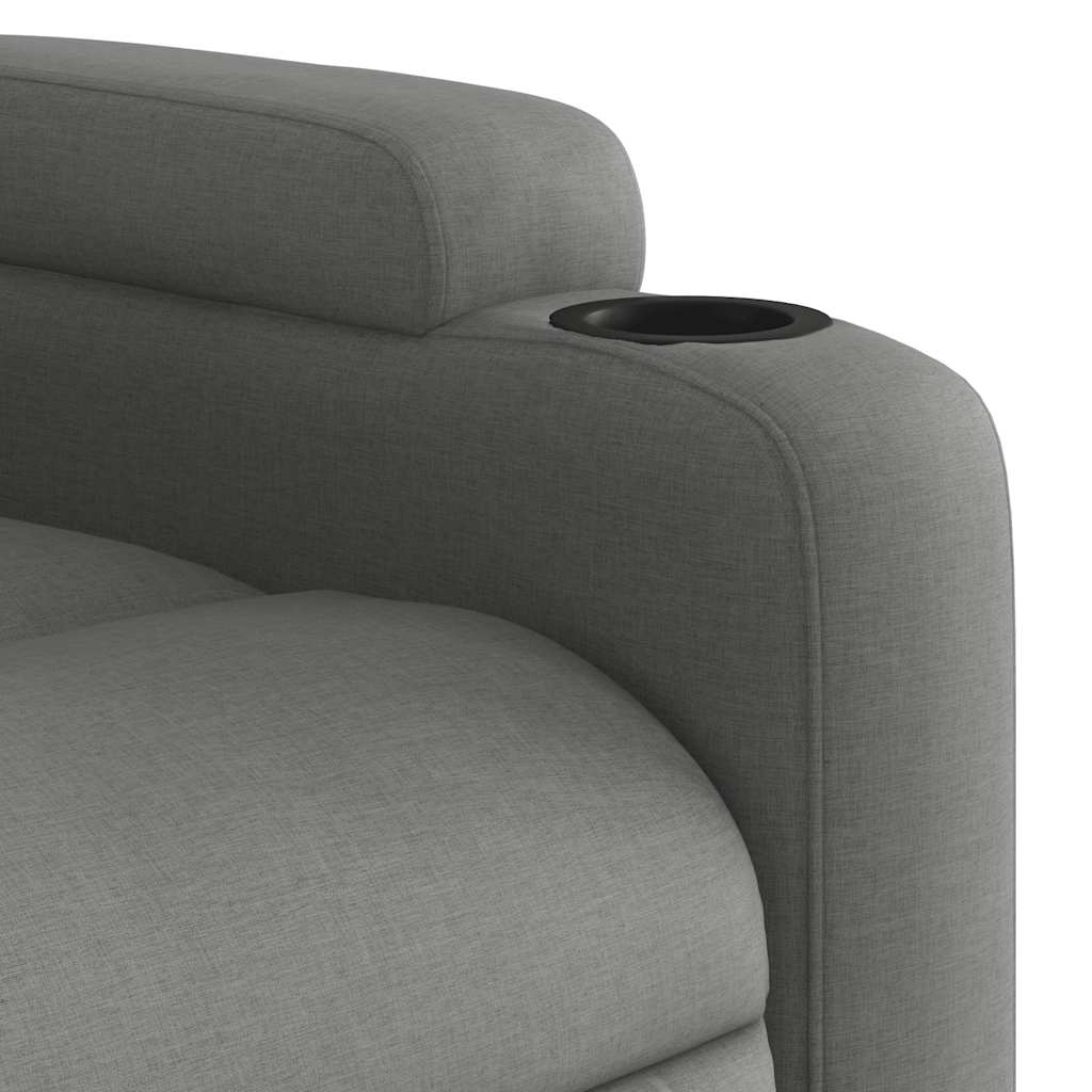 Fauteuil de massage électrique en tissu gris foncé