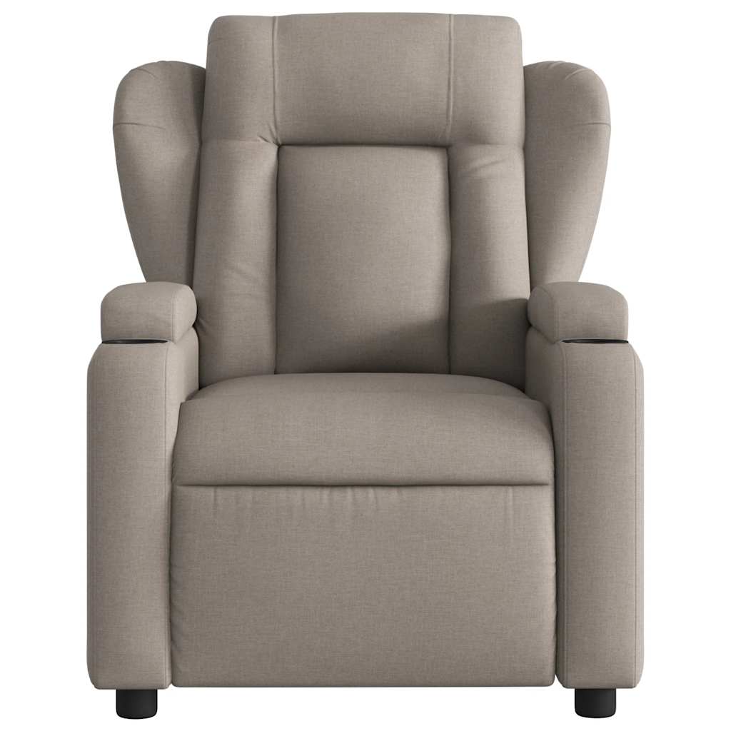 Fauteuil de massage électrique en tissu taupe
