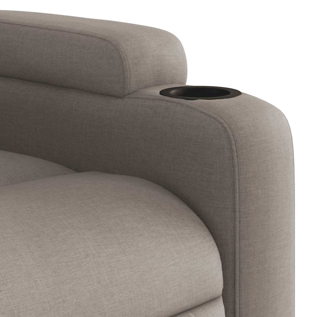 Fauteuil de massage électrique en tissu taupe
