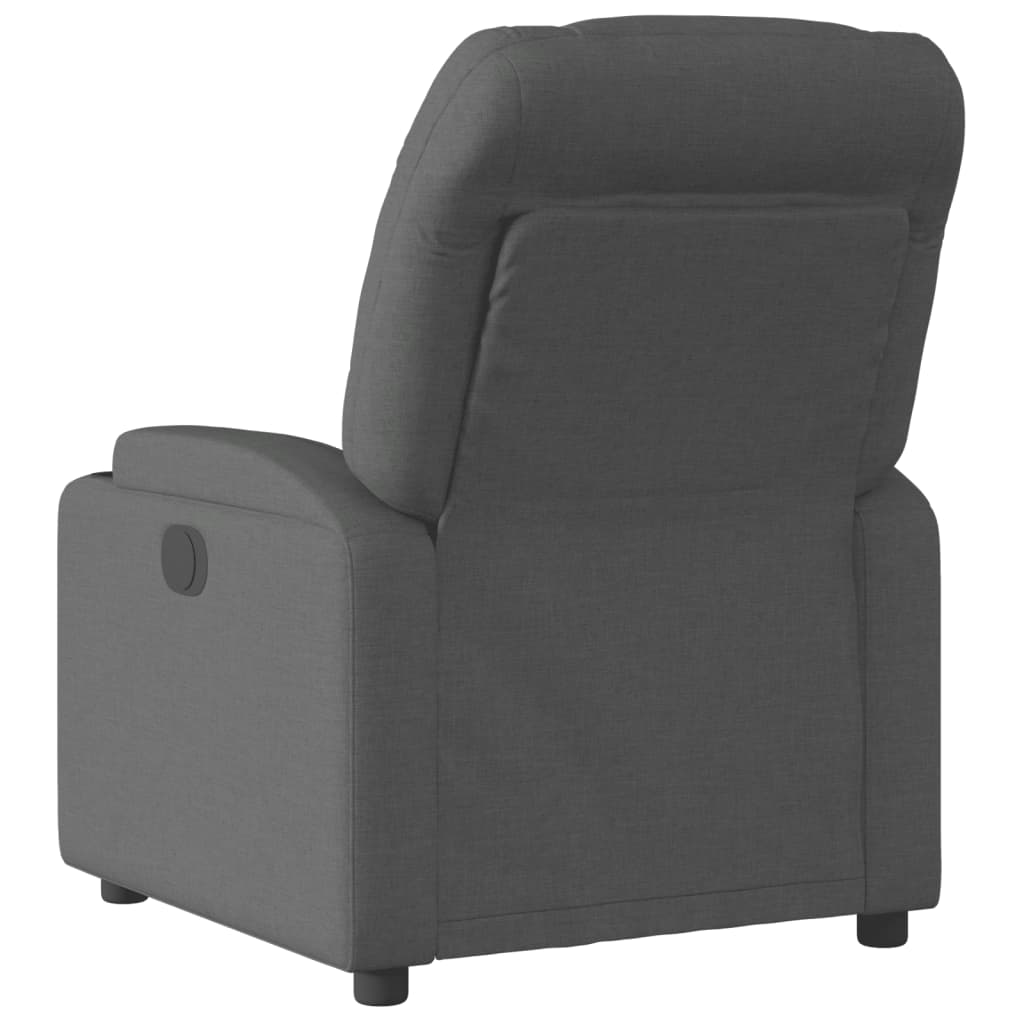 Fauteuil inclinable électrique en tissu noir