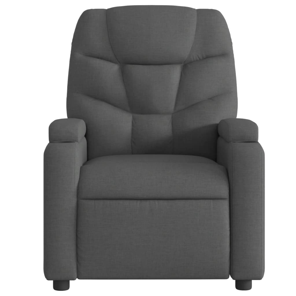 Fauteuil inclinable électrique en tissu noir