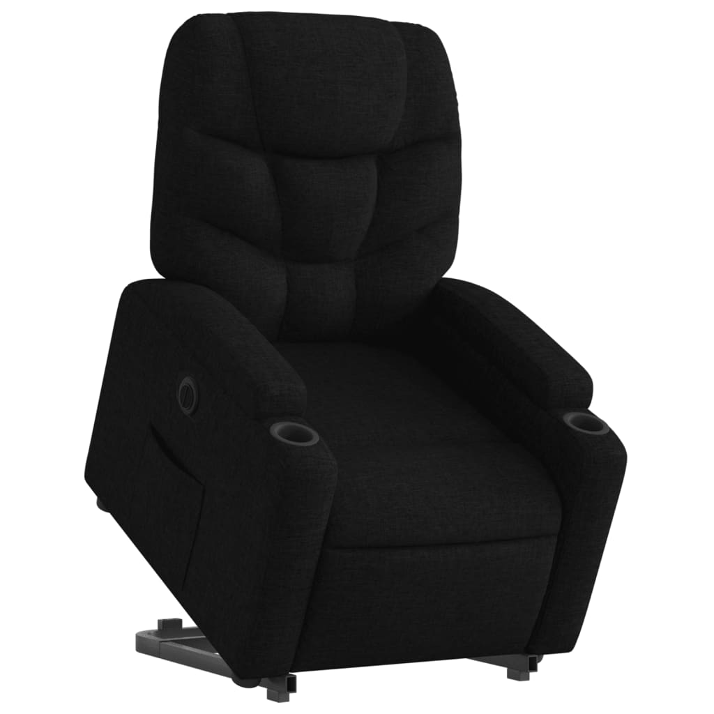 Fauteuil inclinable avec releveur électrique, tissu noir