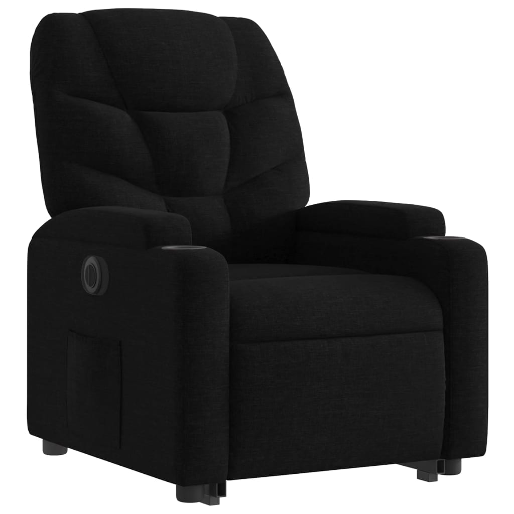 Fauteuil inclinable avec releveur électrique, tissu noir