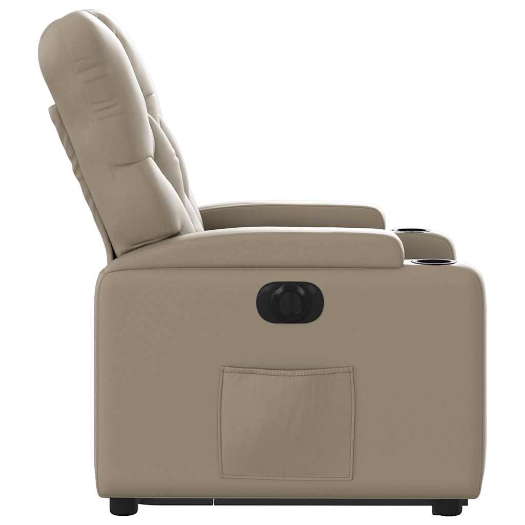 Relaxsessel mit Aufstehhilfe Elektrisch Cappuccino Kunstleder
