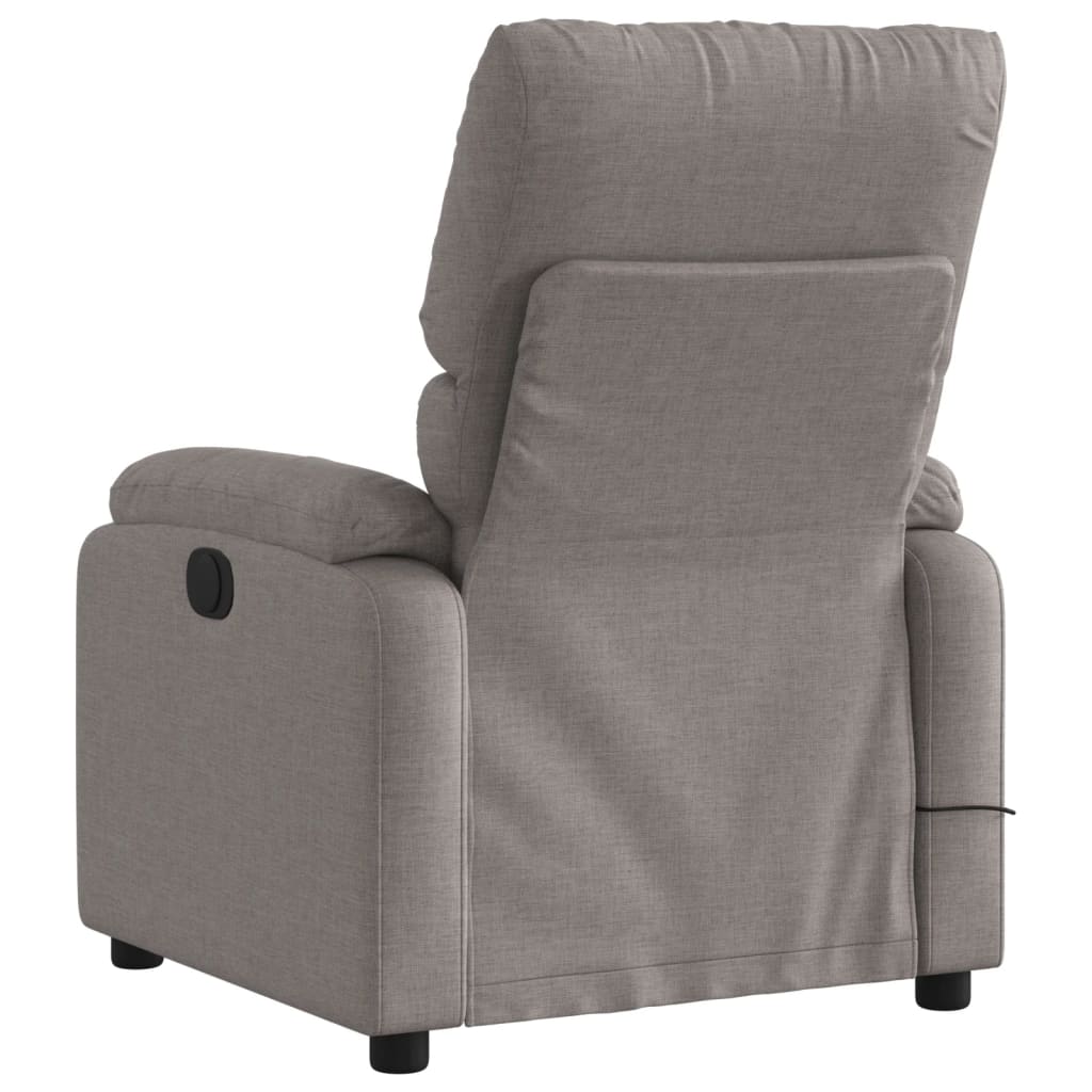 Fauteuil de massage électrique en tissu taupe