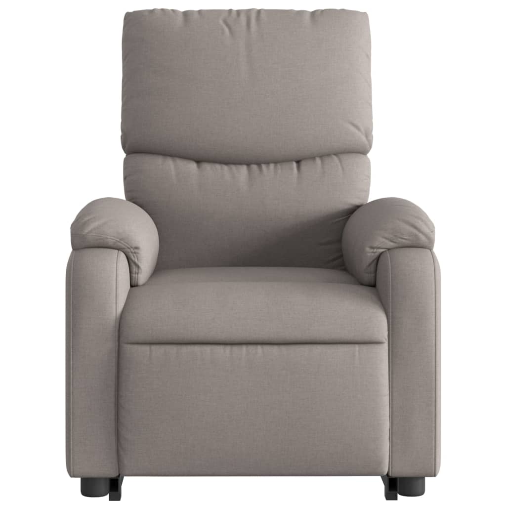 Fauteuil de massage avec aide au verticalisation en tissu taupe