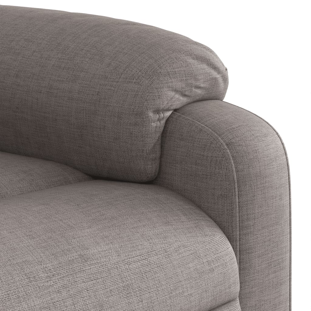 Fauteuil de massage avec aide au verticalisation en tissu taupe