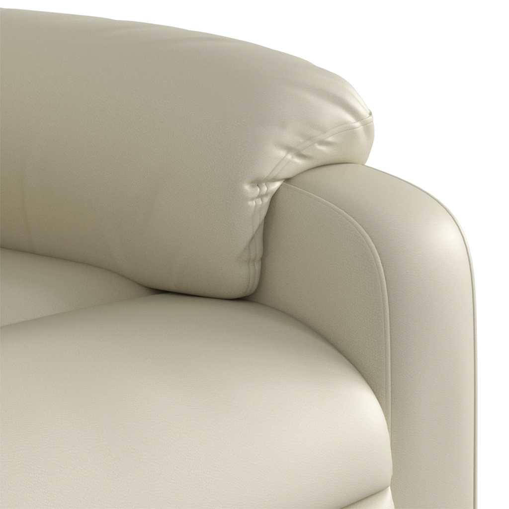 Fauteuil de massage électrique en similicuir crème