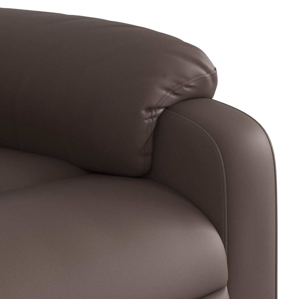 Fauteuil de massage électrique en simili cuir marron
