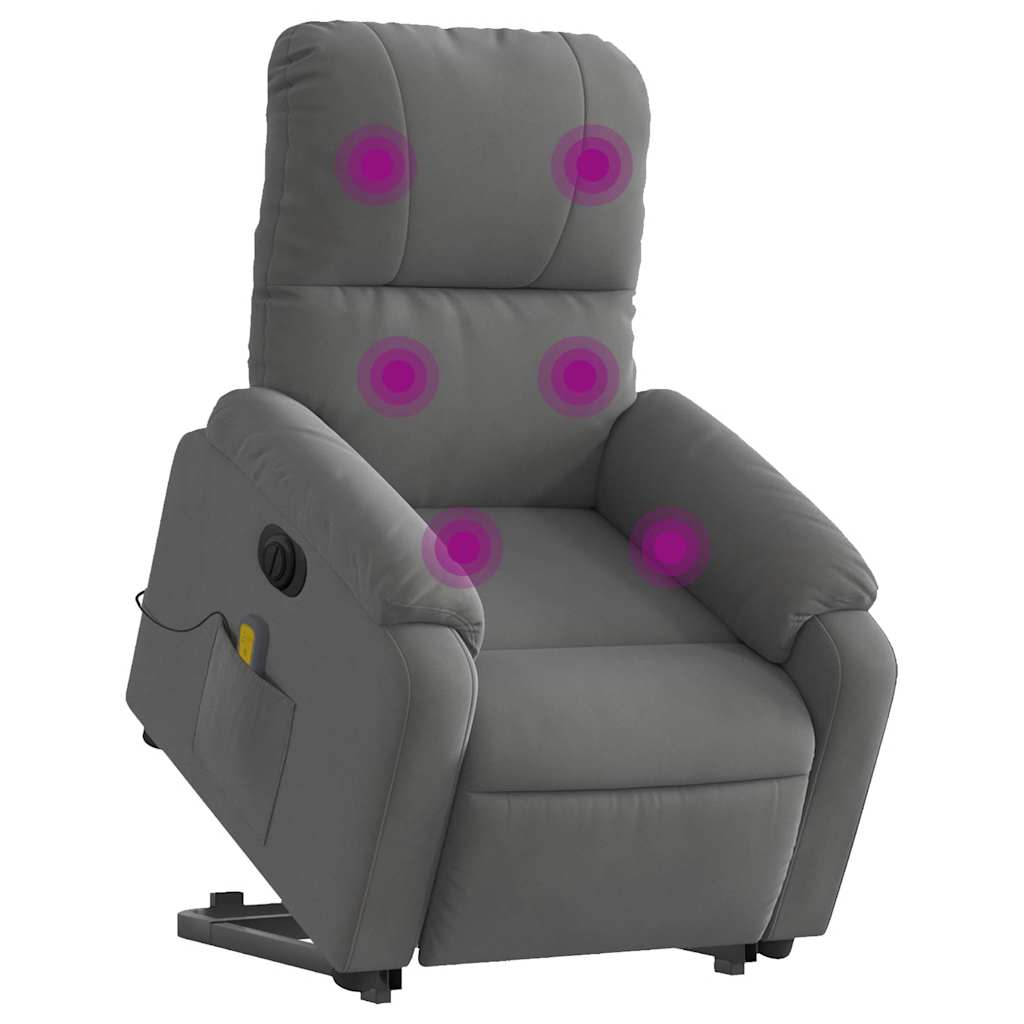 Fauteuil de massage électrique gris foncé