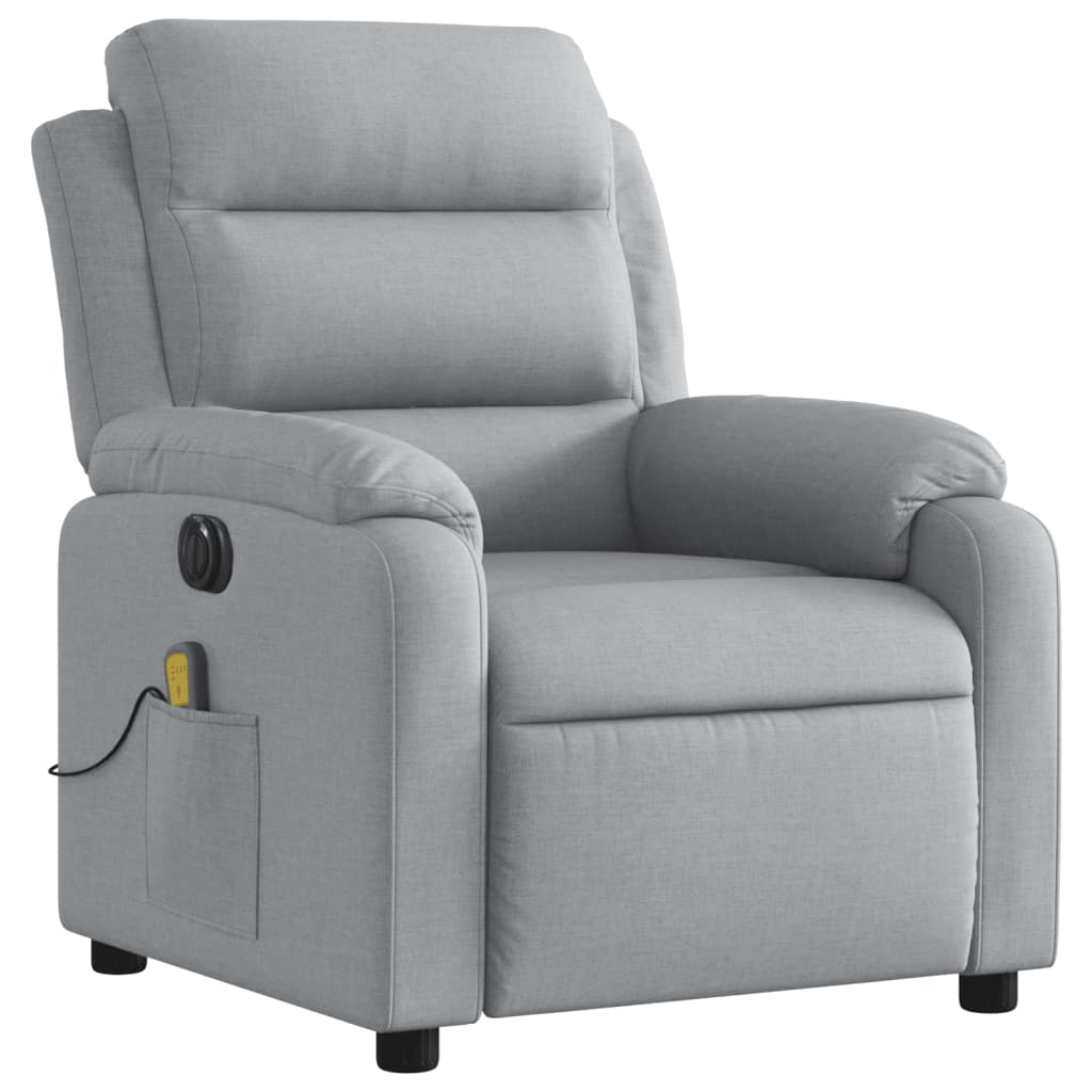 Electric massage chair light grey fabric