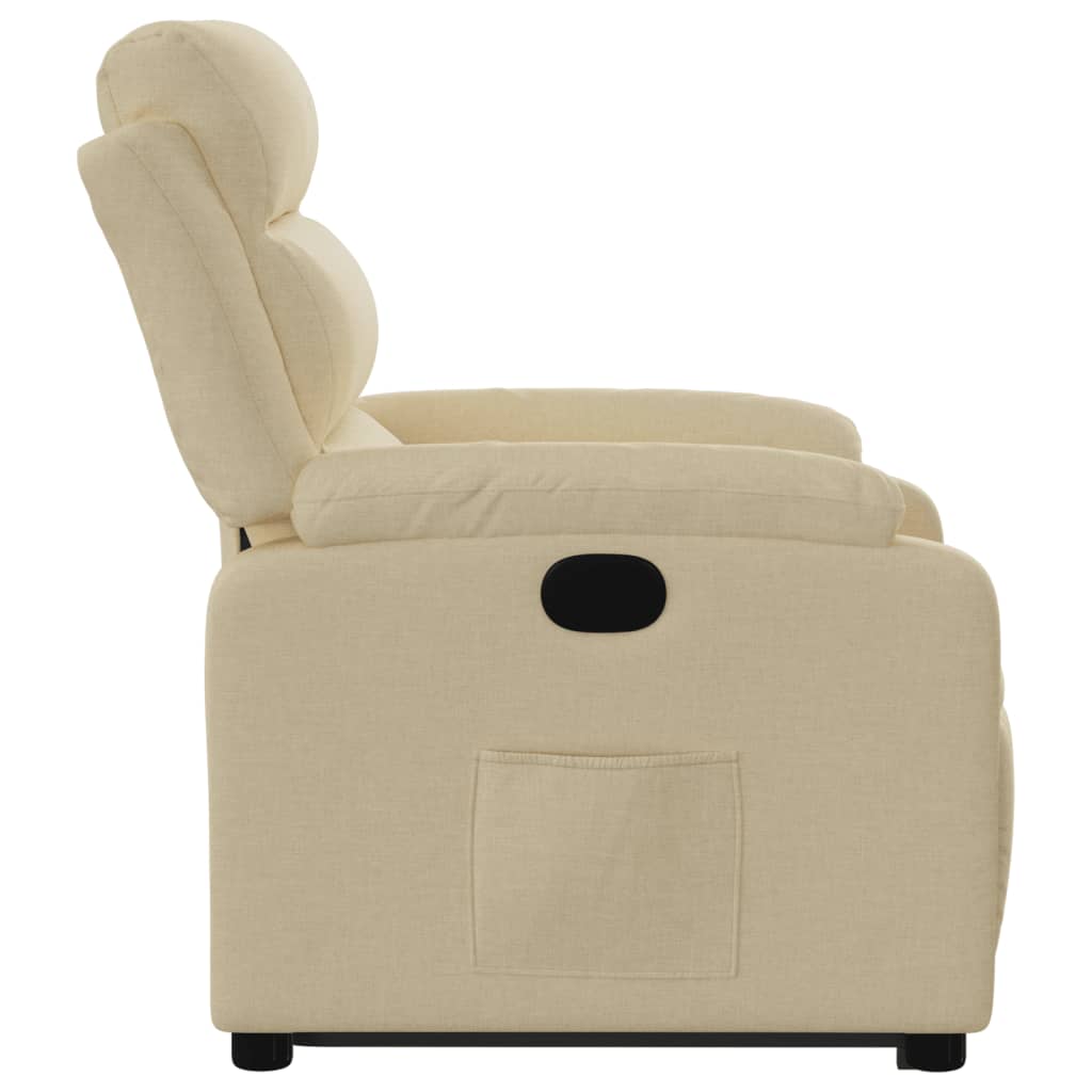 Relaxing chair with stand-up aid cream fabric