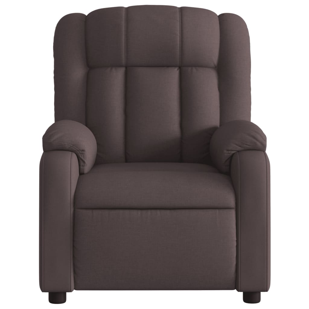 Electric Massage Chair Dark Brown Fabric