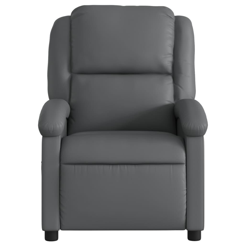 Massagesessel Relaxsessel Grau Kunstleder