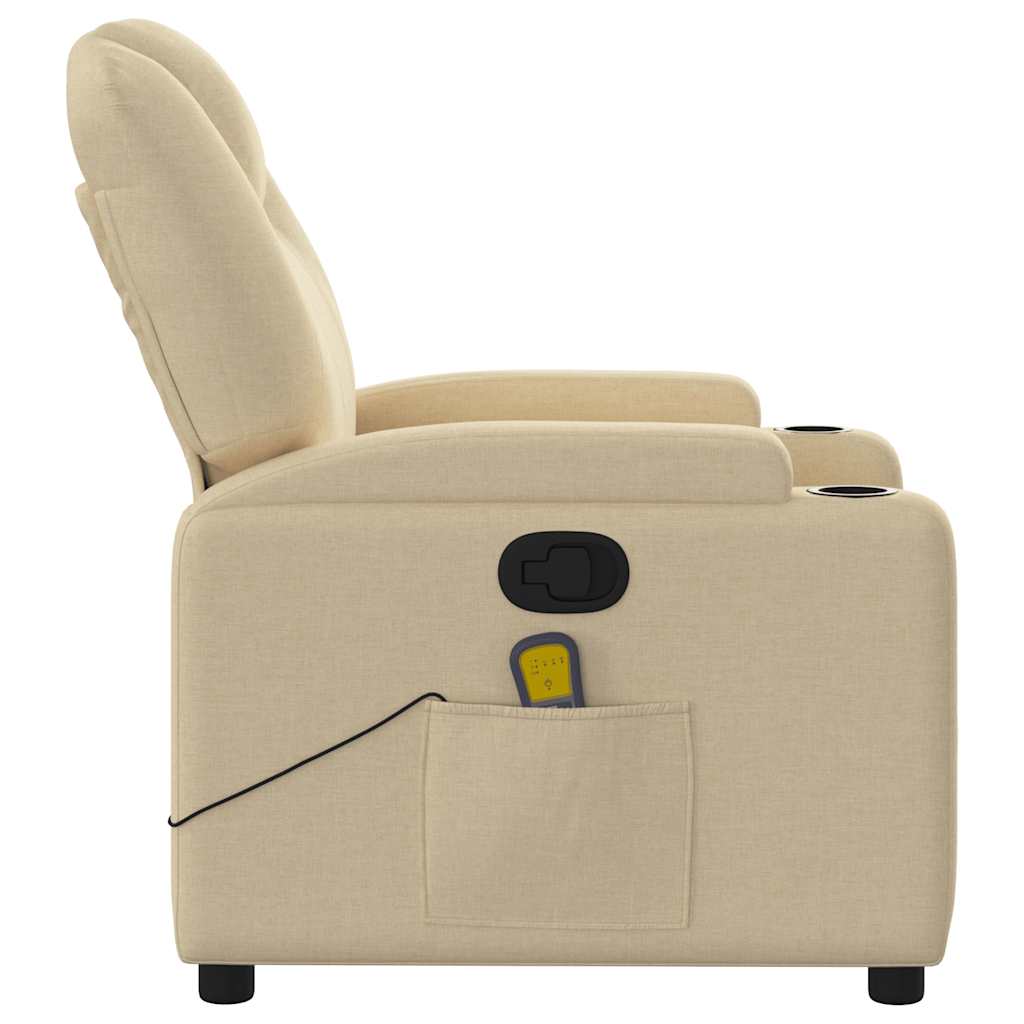 Massage-Relaxsessel Cremefarbener Stoff