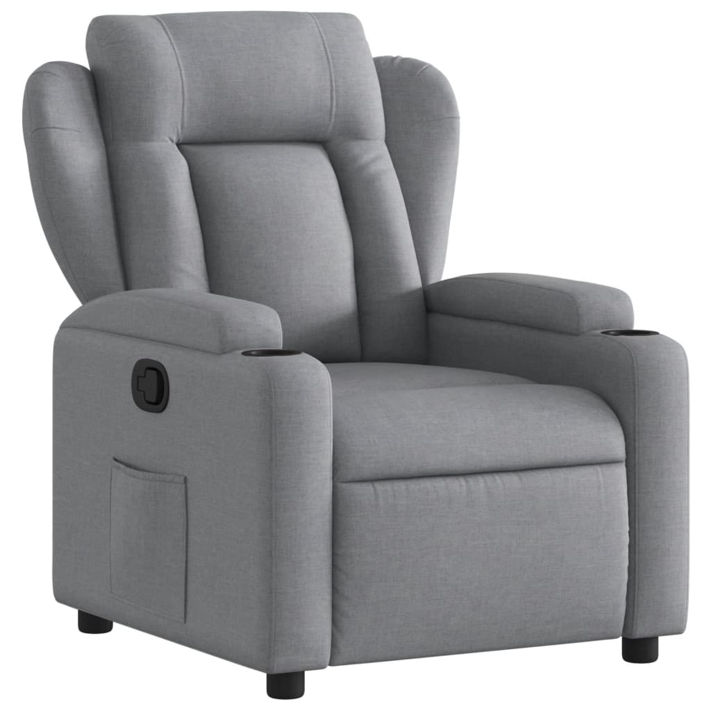 Relaxsessel Hellgrau Stoff