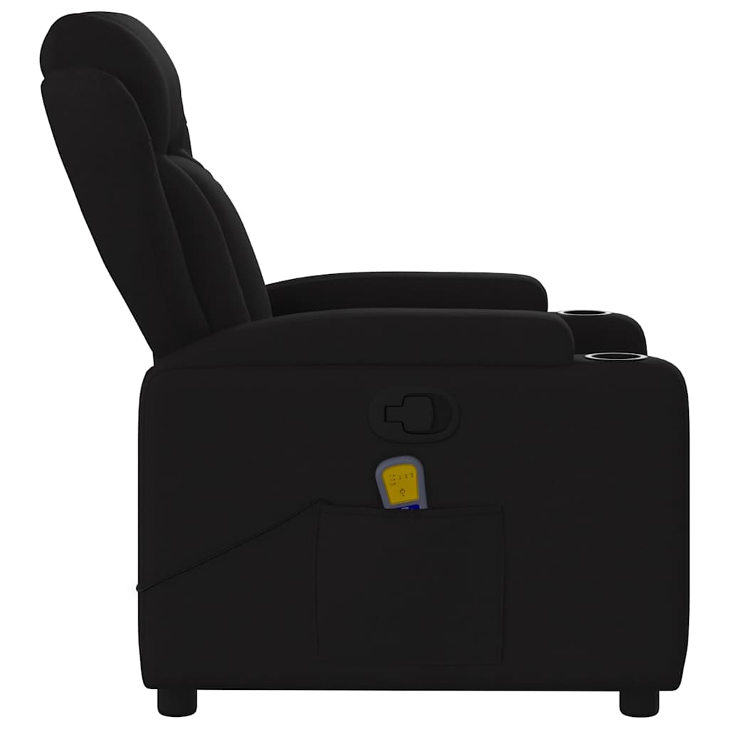 Massage-Relaxsessel, schwarzer Stoff