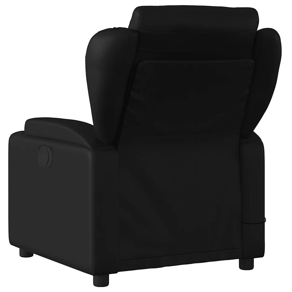 Massage-Relaxsessel, Kunstleder, Schwarz