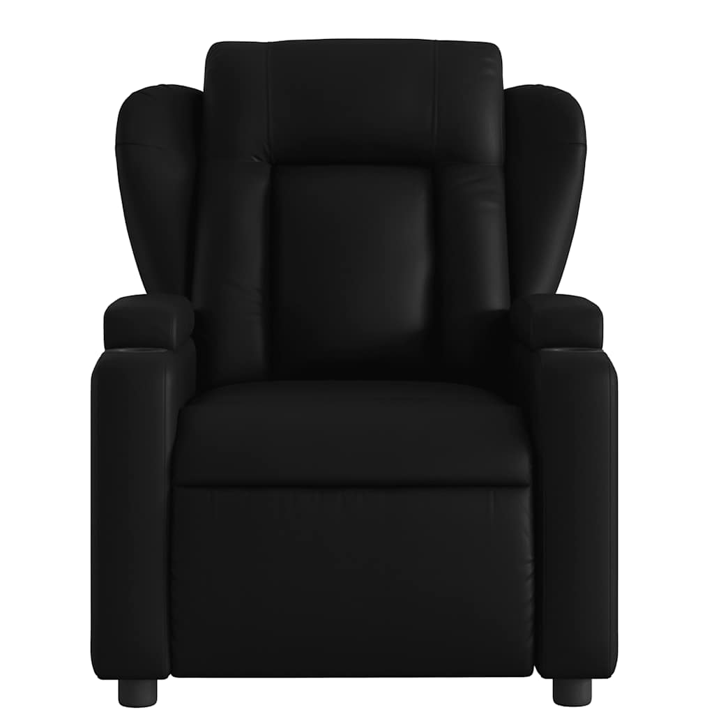 Massage-Relaxsessel, Kunstleder, Schwarz