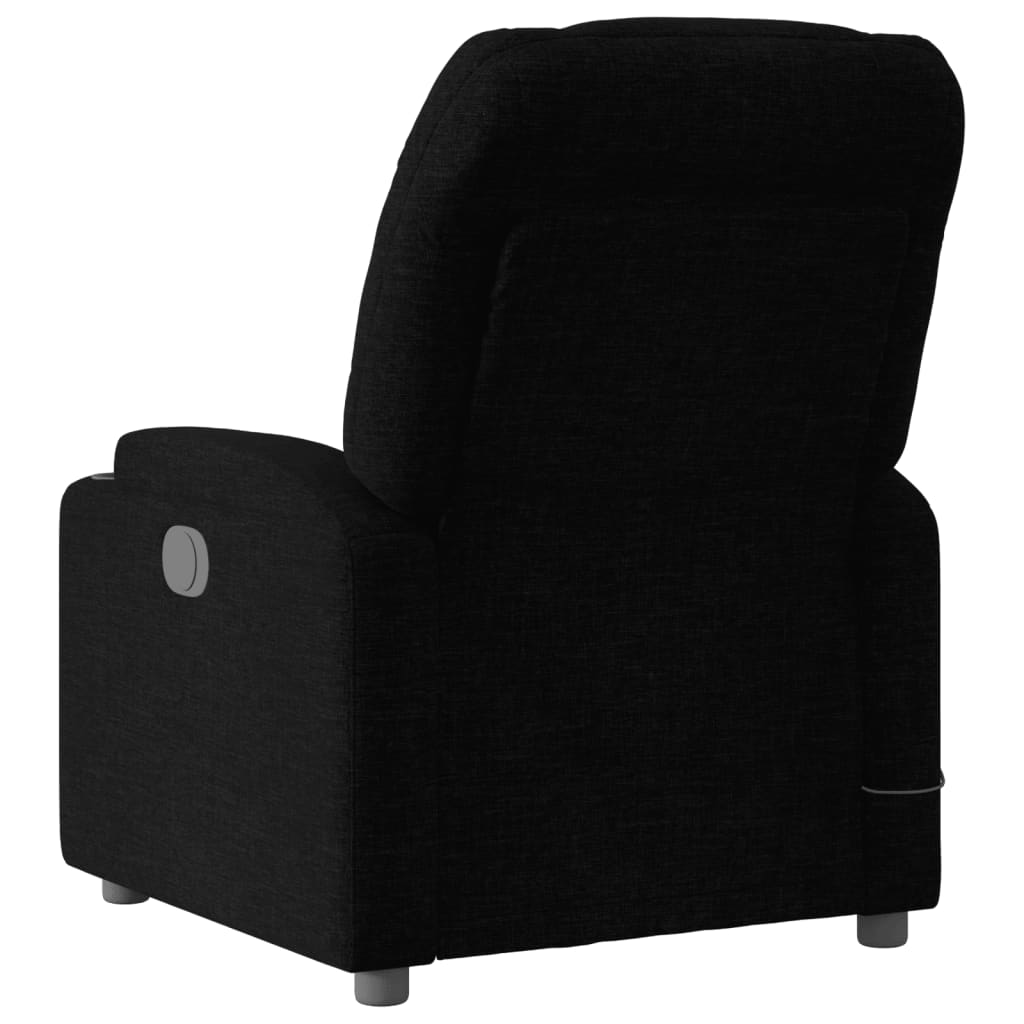 Massage-Relaxsessel, schwarzer Stoff