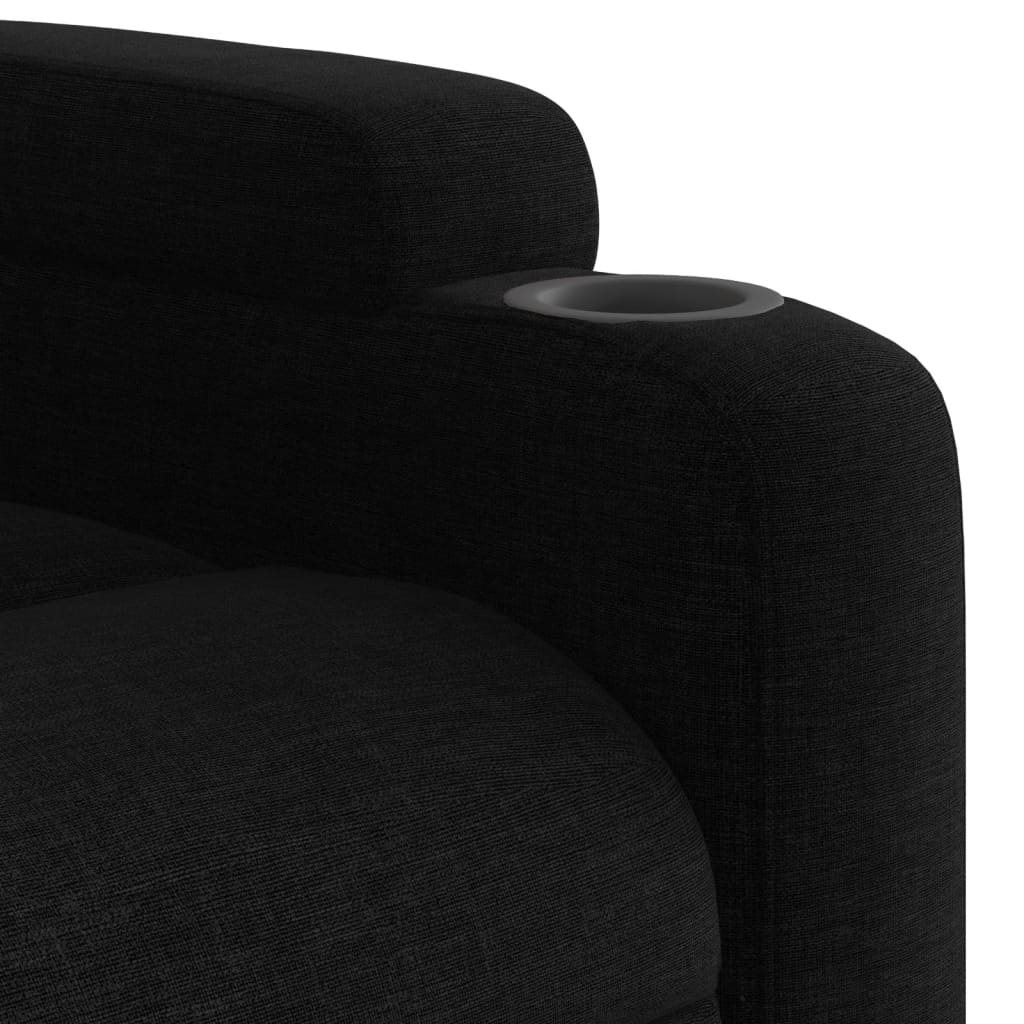 Massage-Relaxsessel, schwarzer Stoff