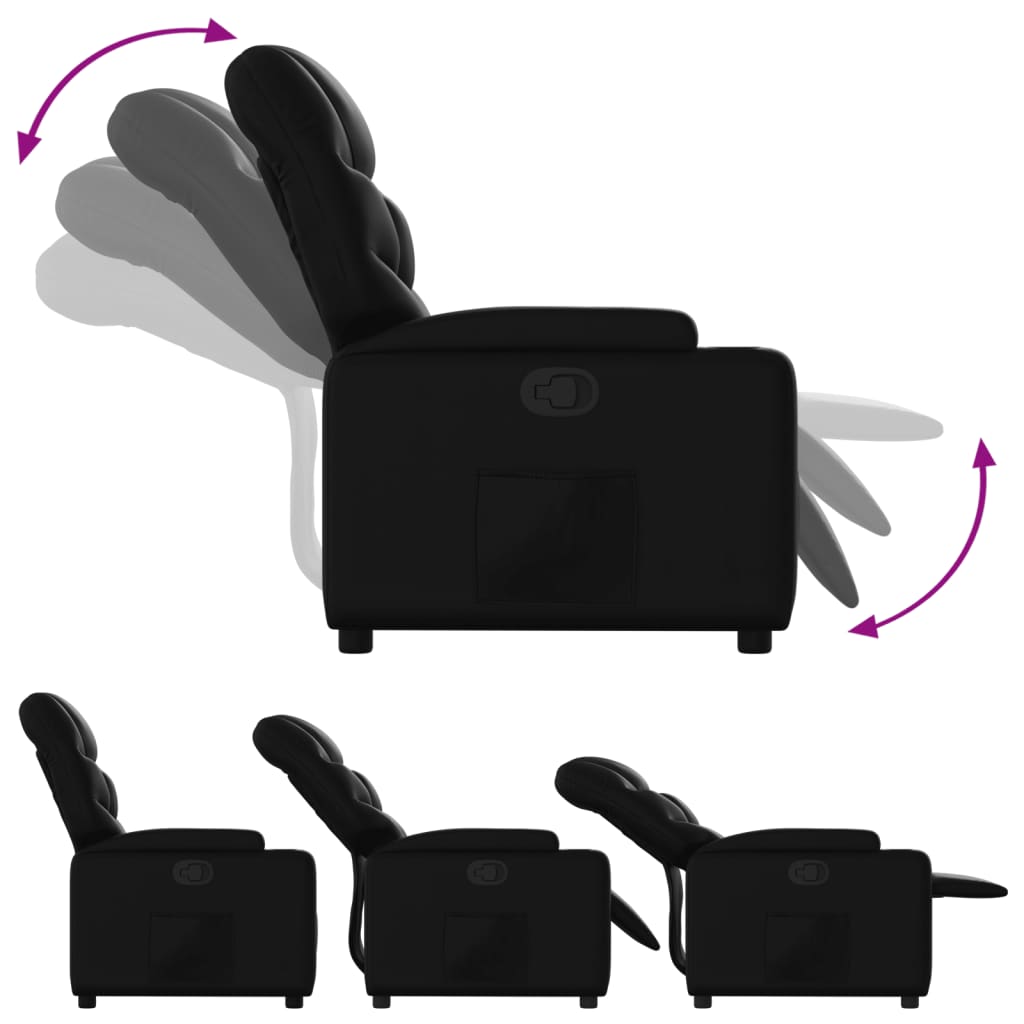 Relaxsessel Schwarz Kunstleder