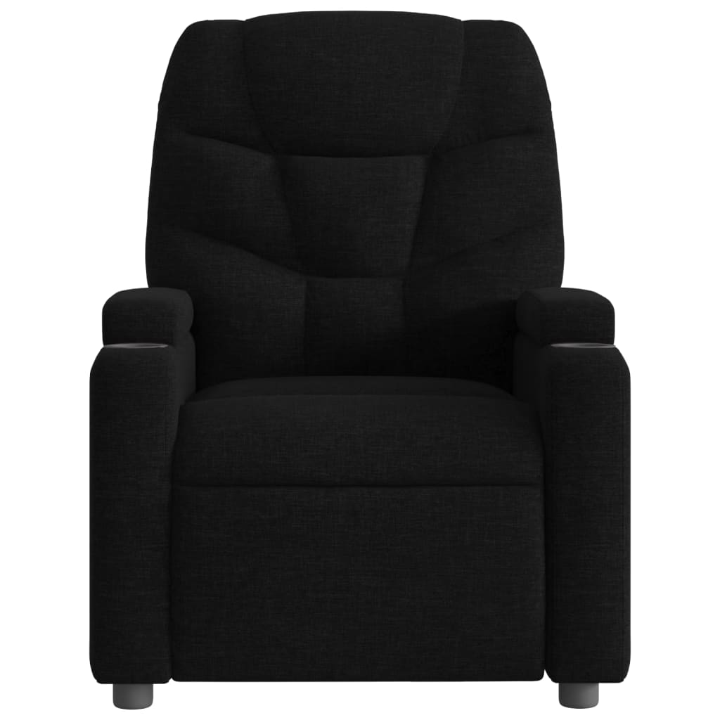 Massage-Relaxsessel, schwarzer Stoff