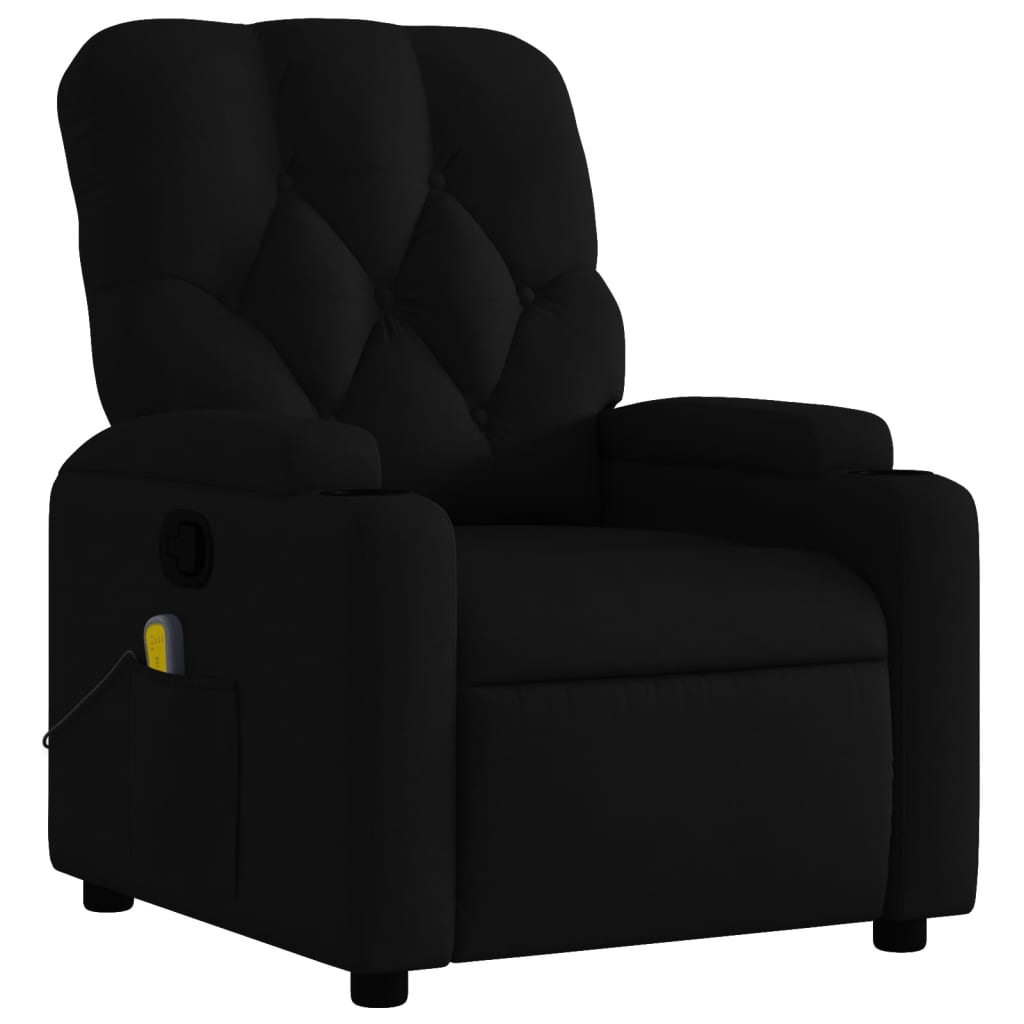 Massage-Relaxsessel, schwarzer Stoff