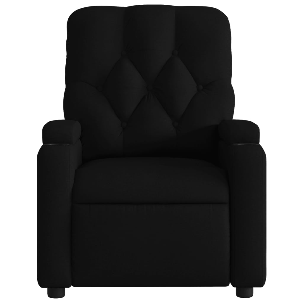 Massage-Relaxsessel, schwarzer Stoff