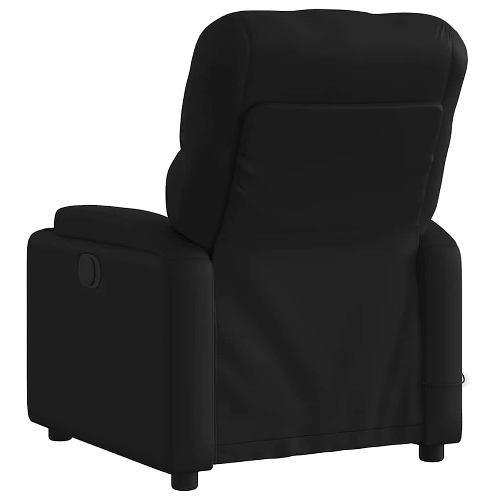 Massage-Relaxsessel, Kunstleder, Schwarz