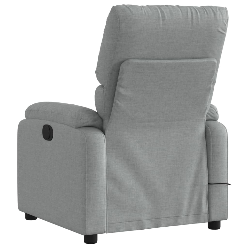 Massage-Relaxsessel, hellgrauer Stoff