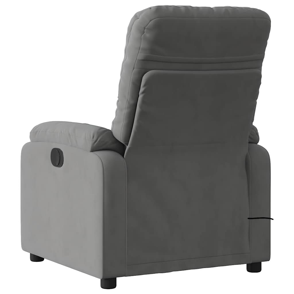 Massage-Relaxsessel, dunkelgrau, Mikrofaserstoff