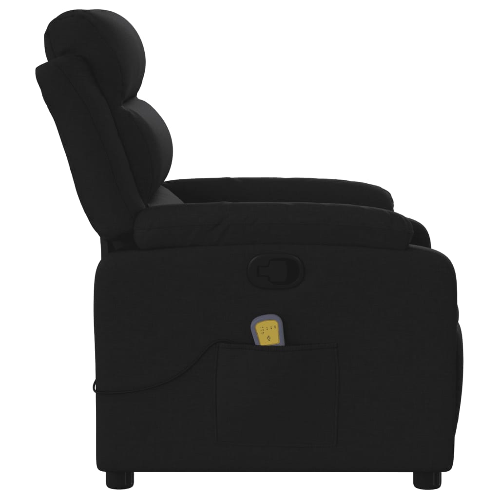 Massage-Relaxsessel, schwarzer Stoff