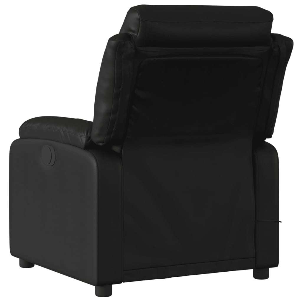 Massage-Relaxsessel, Kunstleder, Schwarz