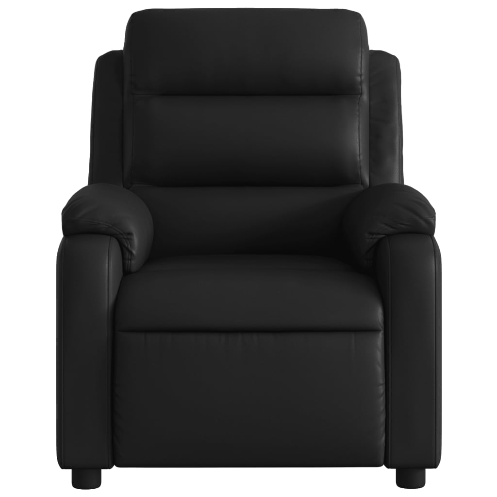 Massage-Relaxsessel, Kunstleder, Schwarz