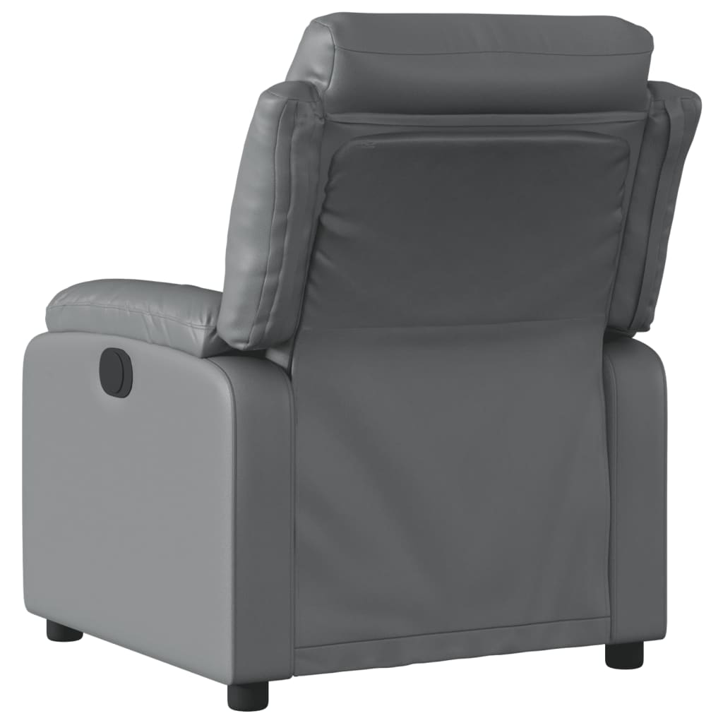 Massagesessel Relaxsessel Grau Kunstleder