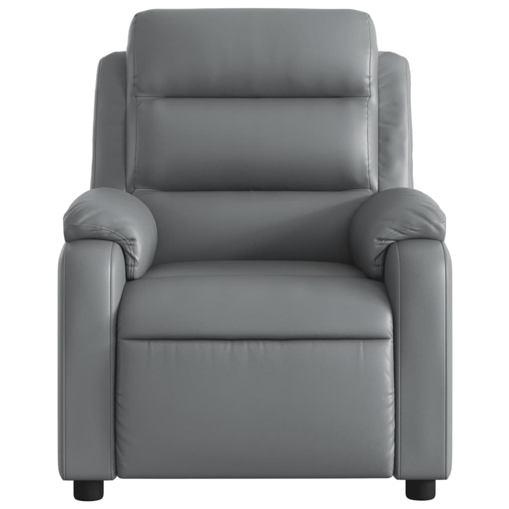 Massagesessel Relaxsessel Grau Kunstleder