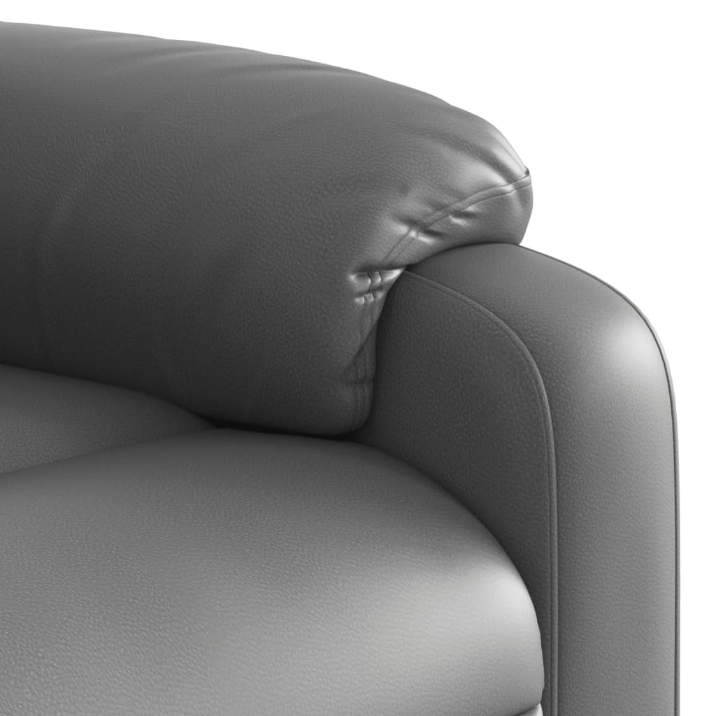 Massagesessel Relaxsessel Grau Kunstleder