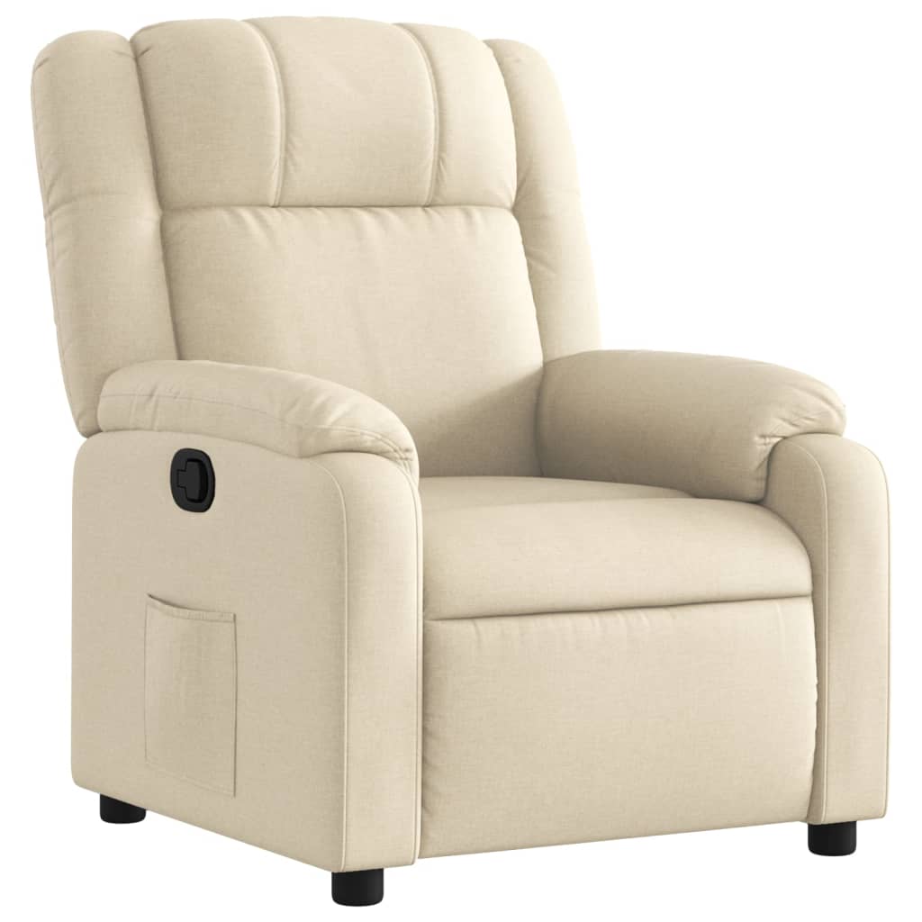 Relaxsessel, cremefarbener Stoff