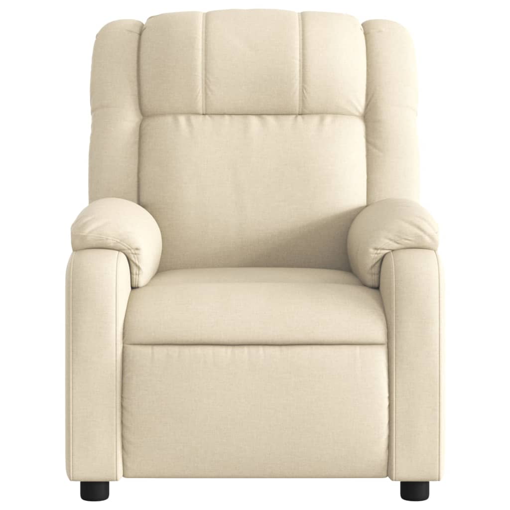 Relaxsessel, cremefarbener Stoff