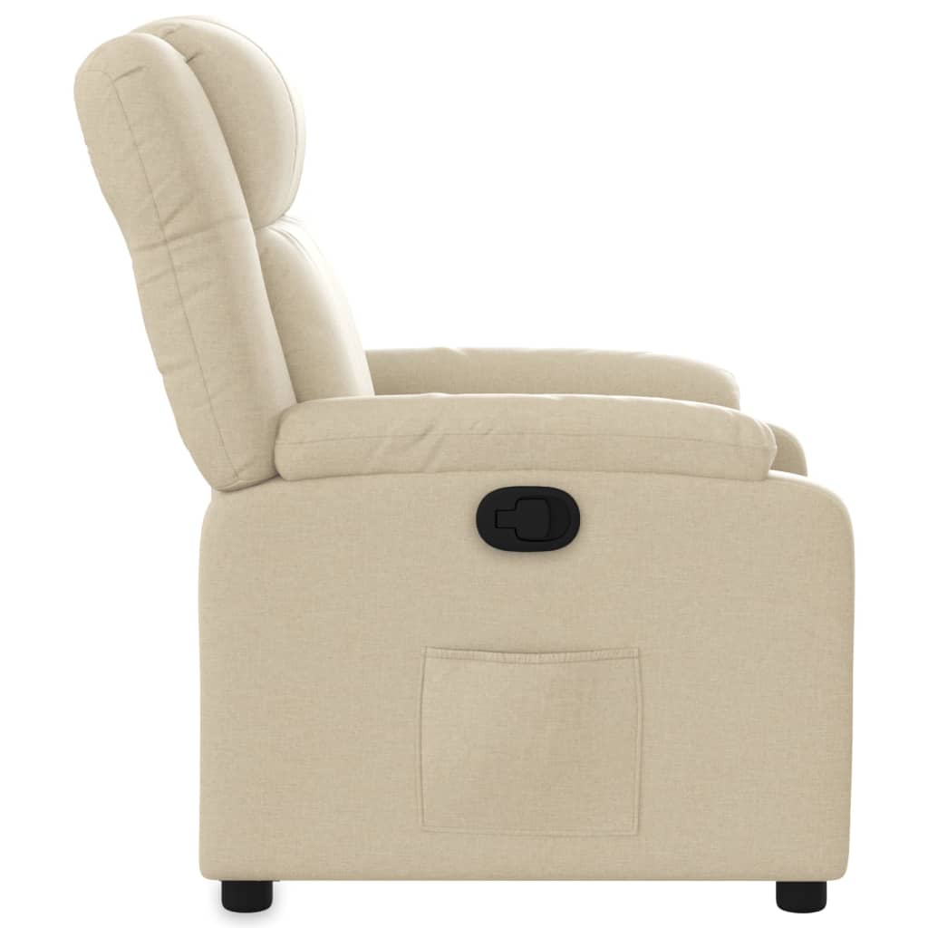 Relaxsessel, cremefarbener Stoff