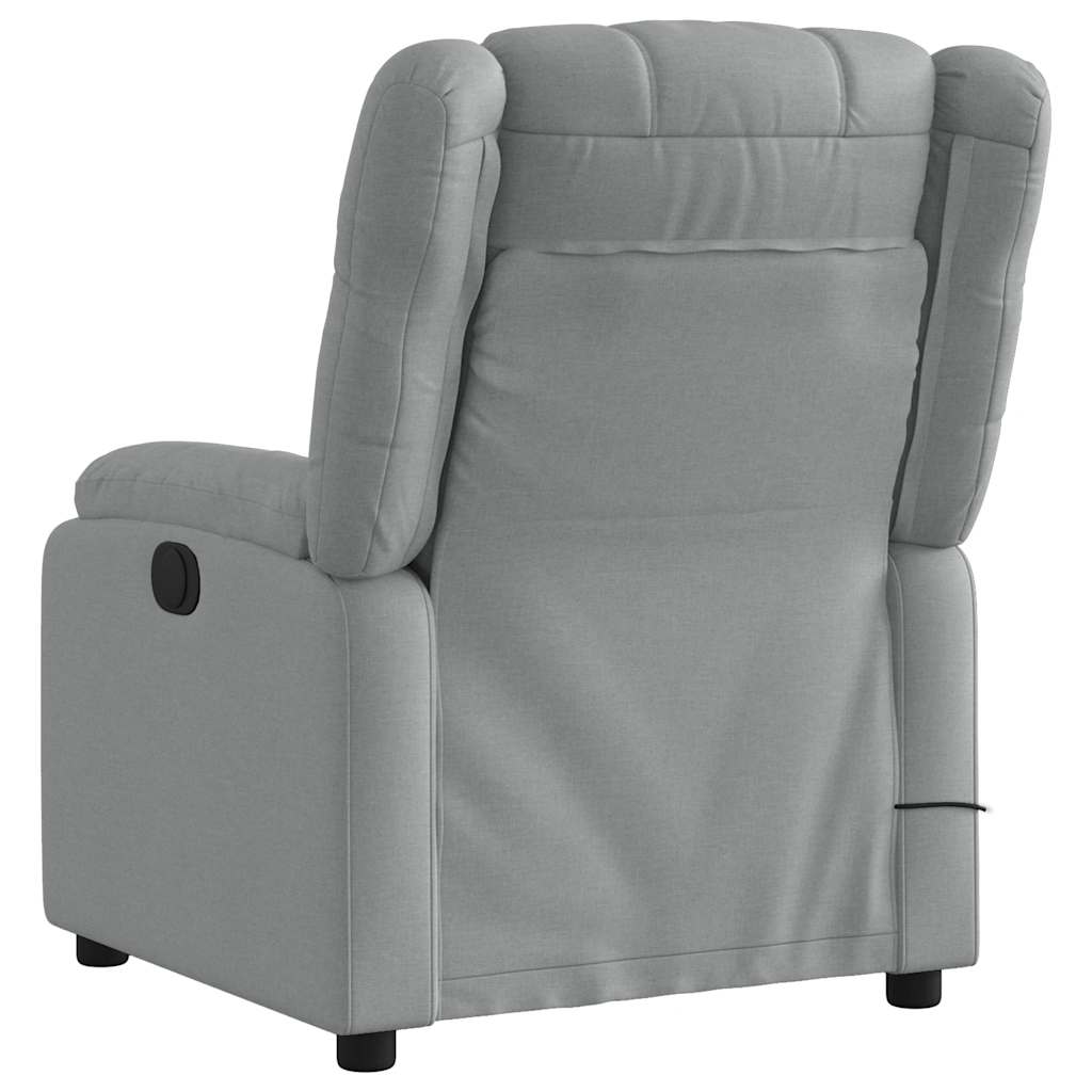 Massage-Relaxsessel, hellgrauer Stoff