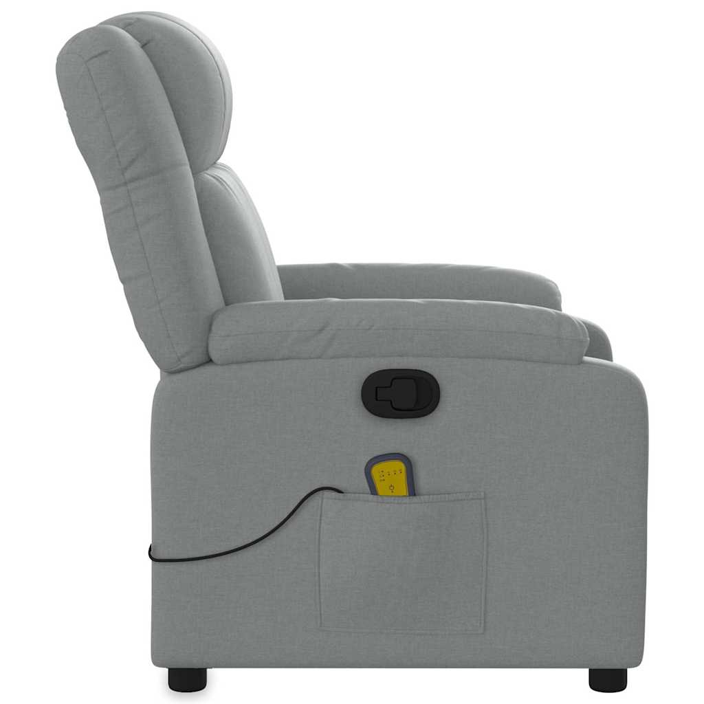 Massage-Relaxsessel, hellgrauer Stoff
