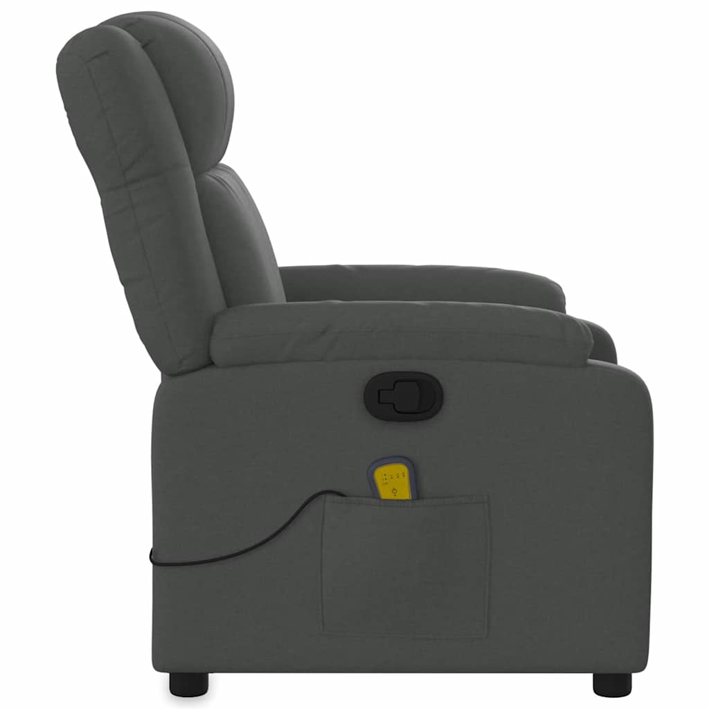 Massage-Relaxsessel, Stoff, Dunkelgrau