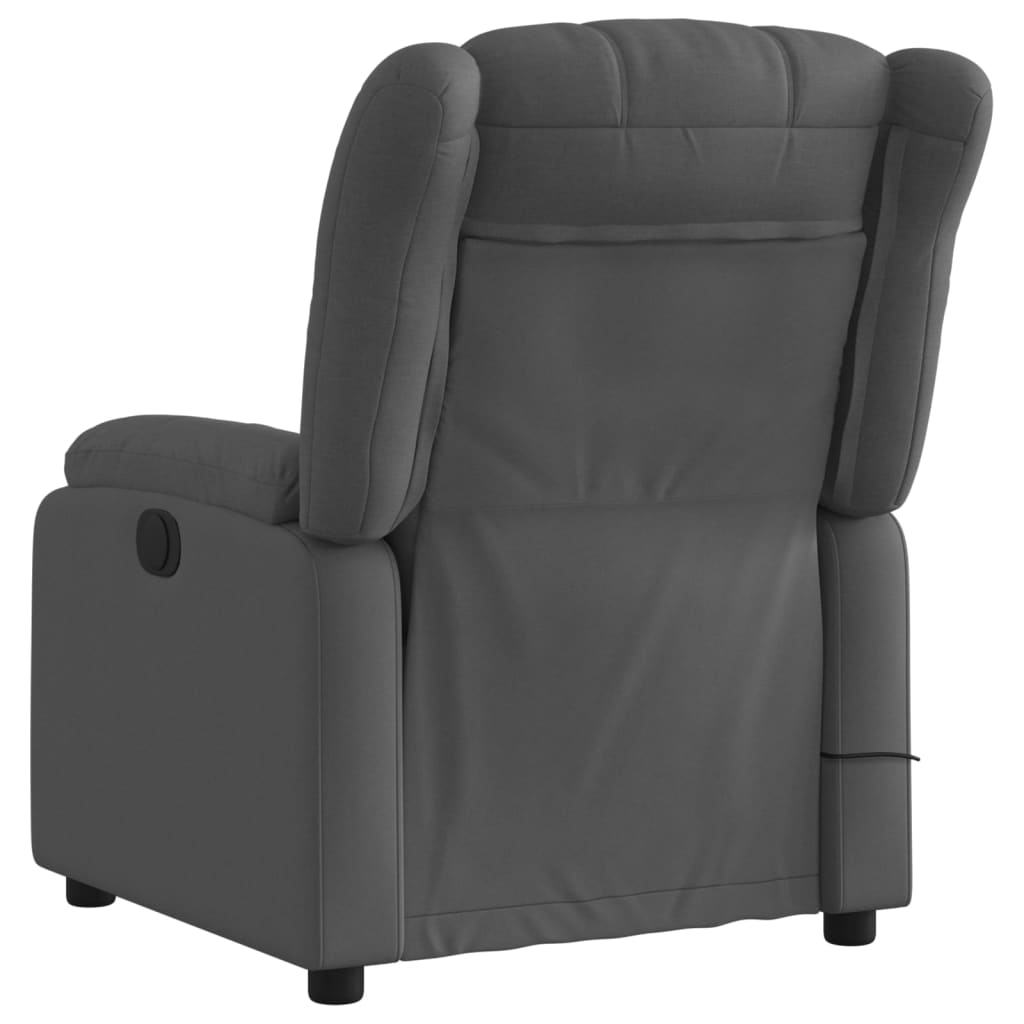 Massage-Relaxsessel, Stoff, Dunkelgrau