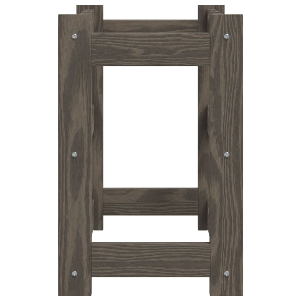 Wine rack for 12 bottles gray solid pine