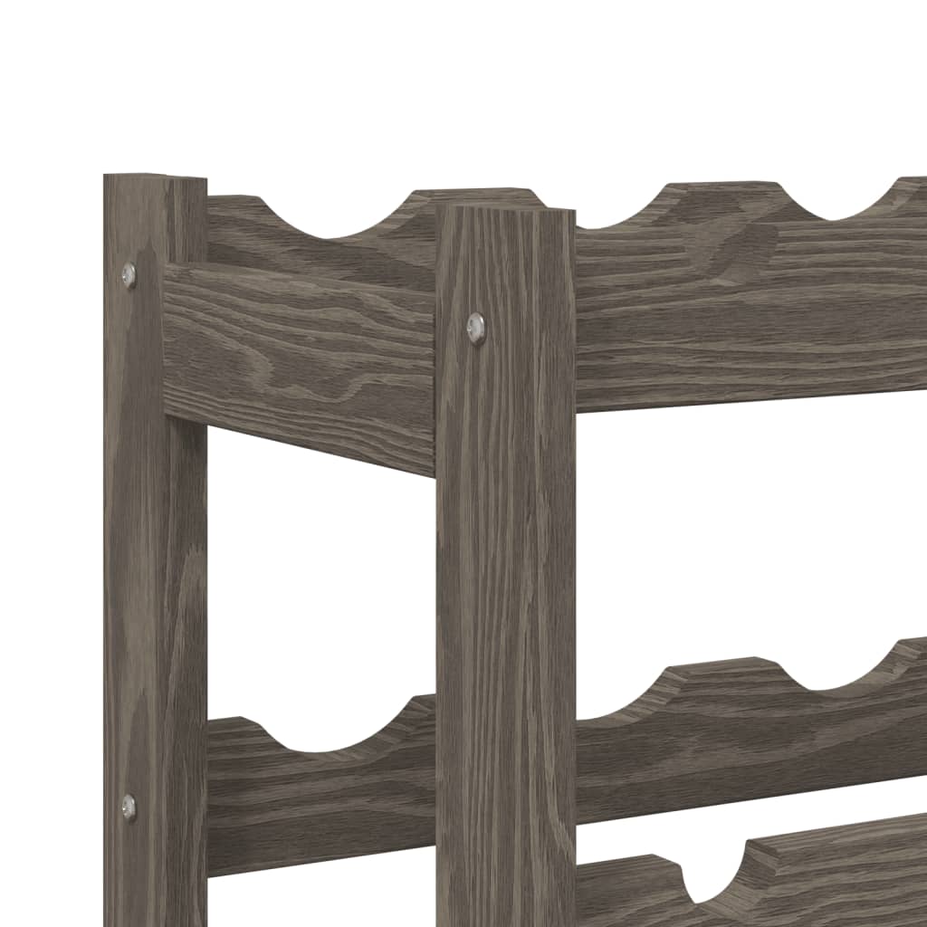 Wine rack for 20 bottles gray solid pine