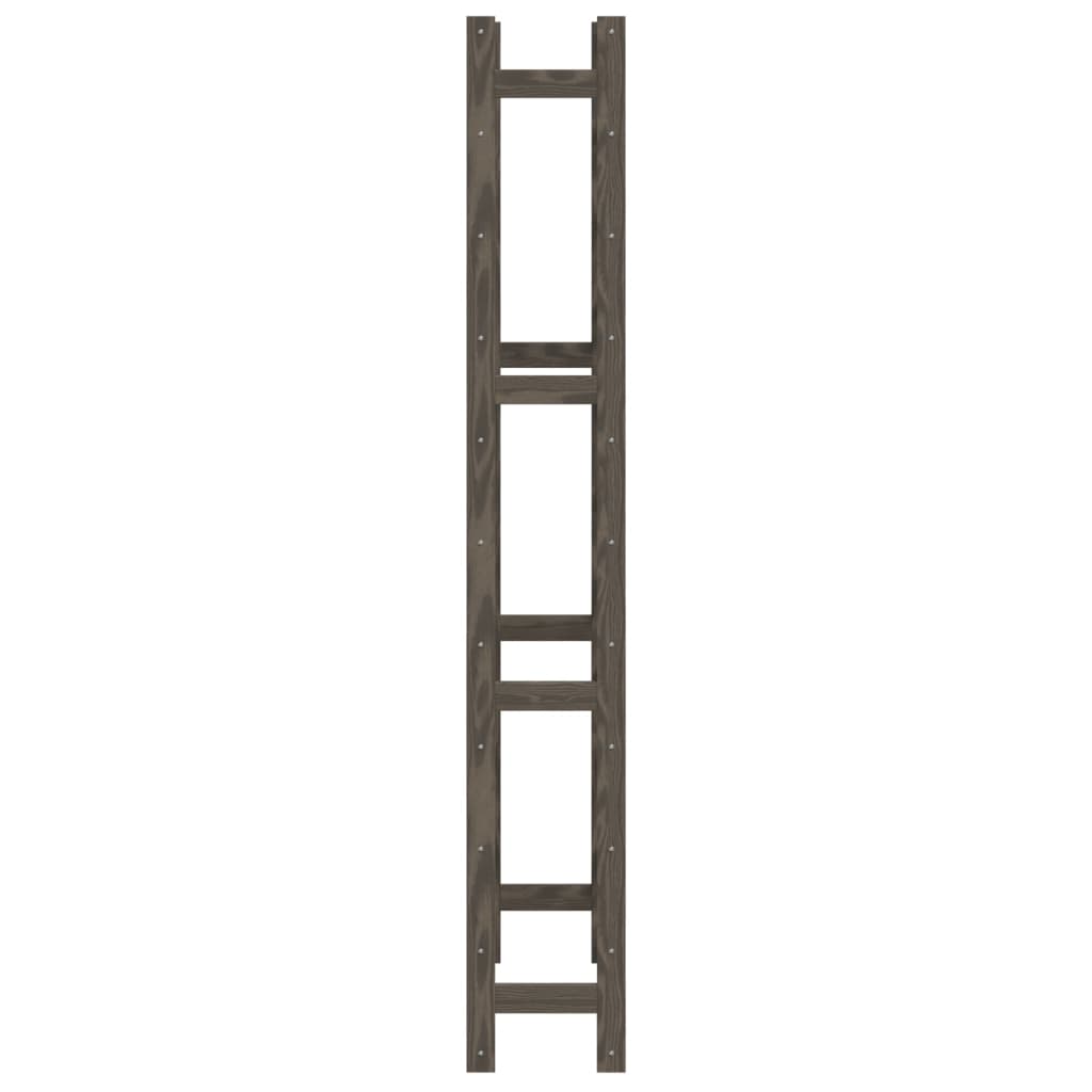 Wine rack for 77 bottles gray solid pine