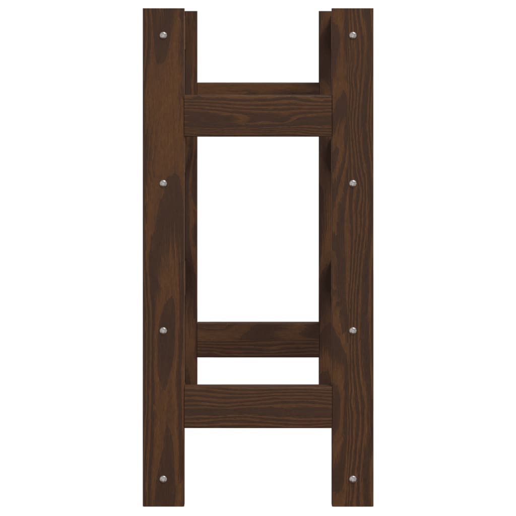 Wine rack for 16 bottles brown solid pine