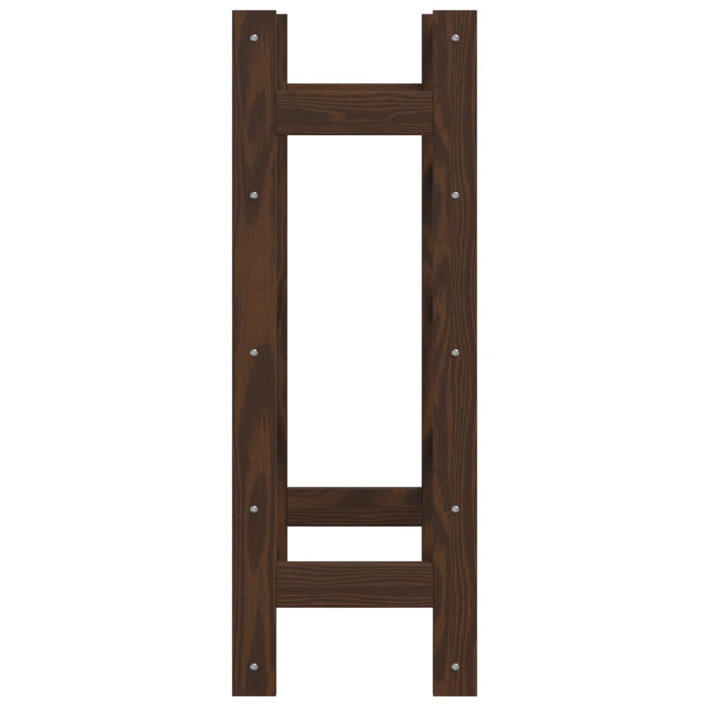 Wine rack for 20 bottles brown solid pine